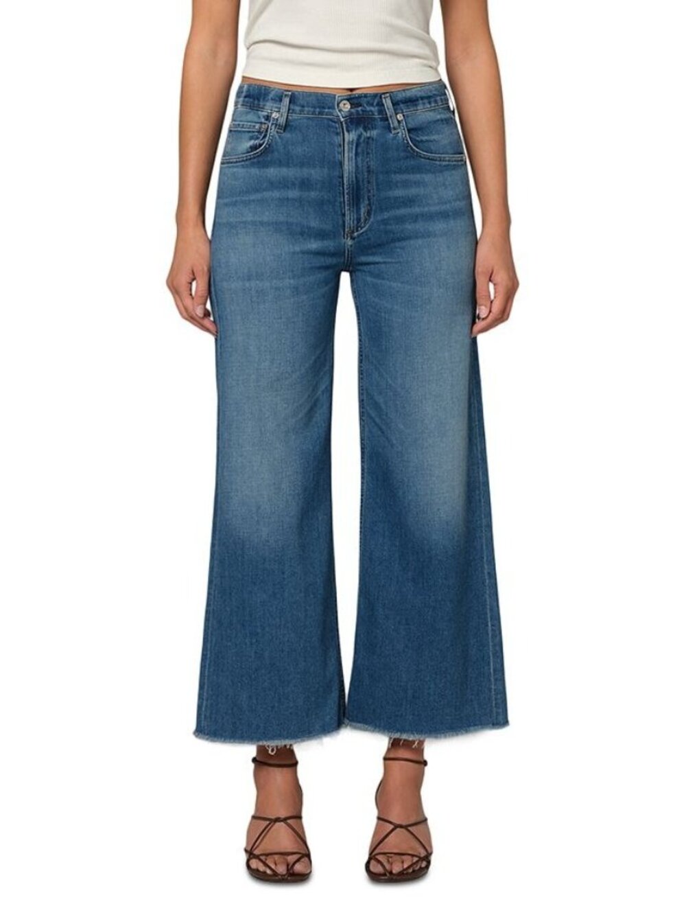Citizens of Humanity | Lyra Comfort Stretch Wide Leg Cropped Jeans | Size 27